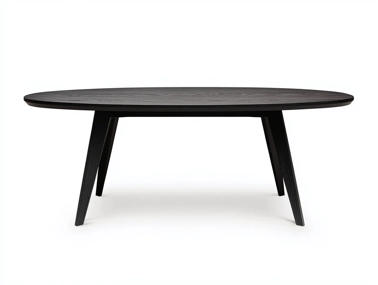 Table à manger bois 160x90x75 cm - noir - design scandinave élégant-Loftilo