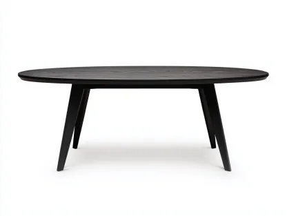 Table à manger bois 160x90x75 cm - noir - design scandinave élégant-Loftilo