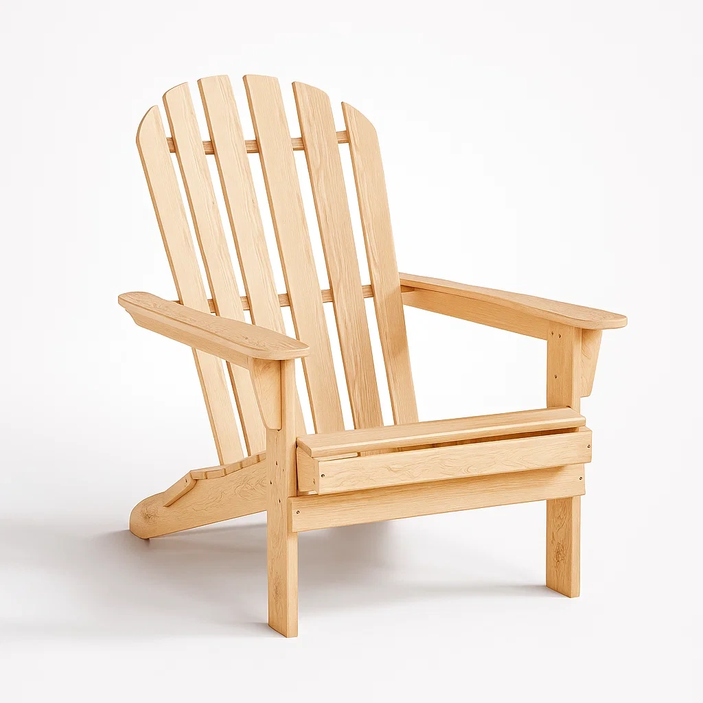 Sedia adirondack in legno di quercia