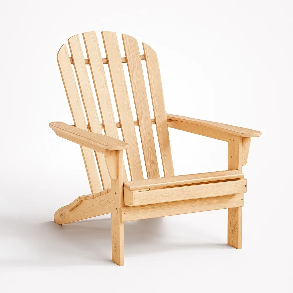 Sedia adirondack in legno di quercia