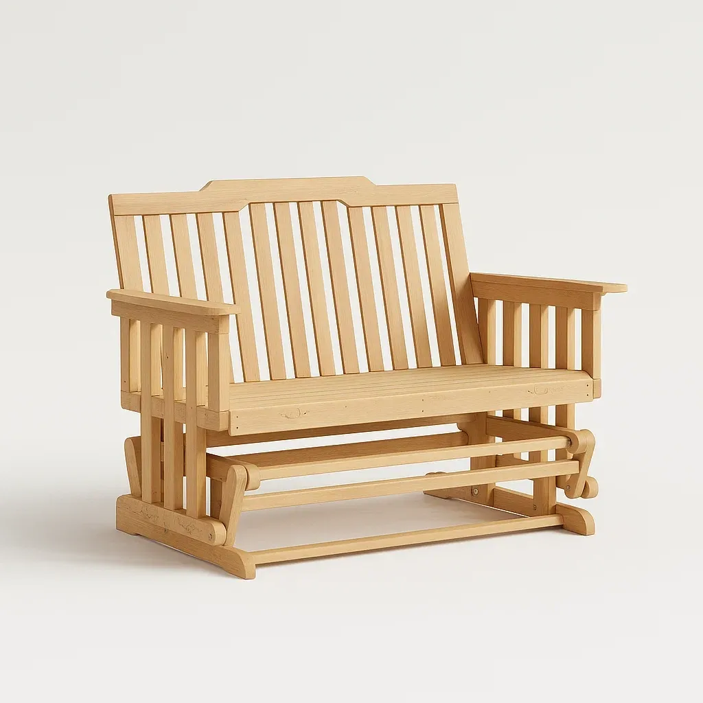 Panchina glider in legno di pino per esterni