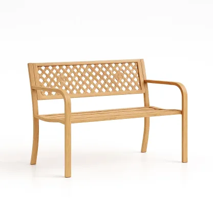 Panchina in legno di acacia con schienale a griglia