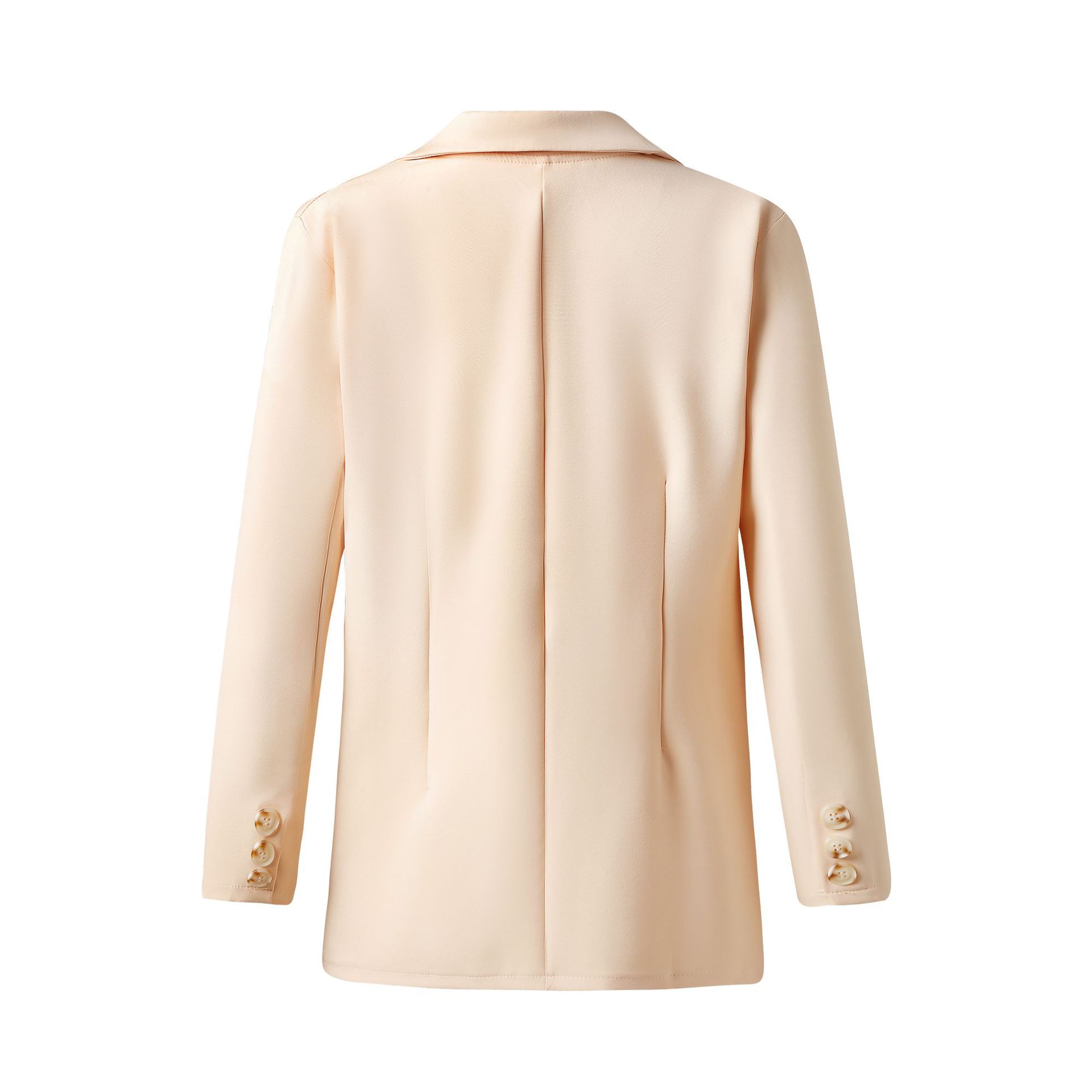 Long Sleeve Slim Single Button Solid Blazer