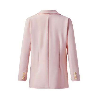 Long Sleeve Slim Single Button Solid Blazer