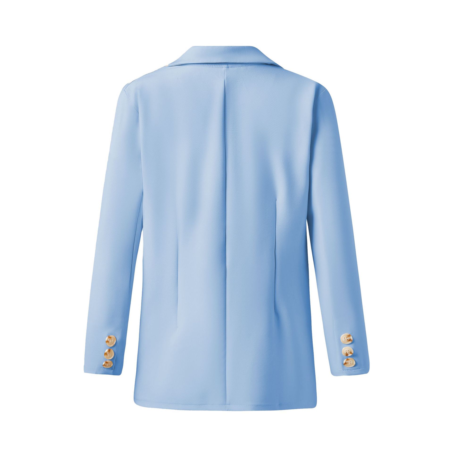 Long Sleeve Slim Single Button Solid Blazer