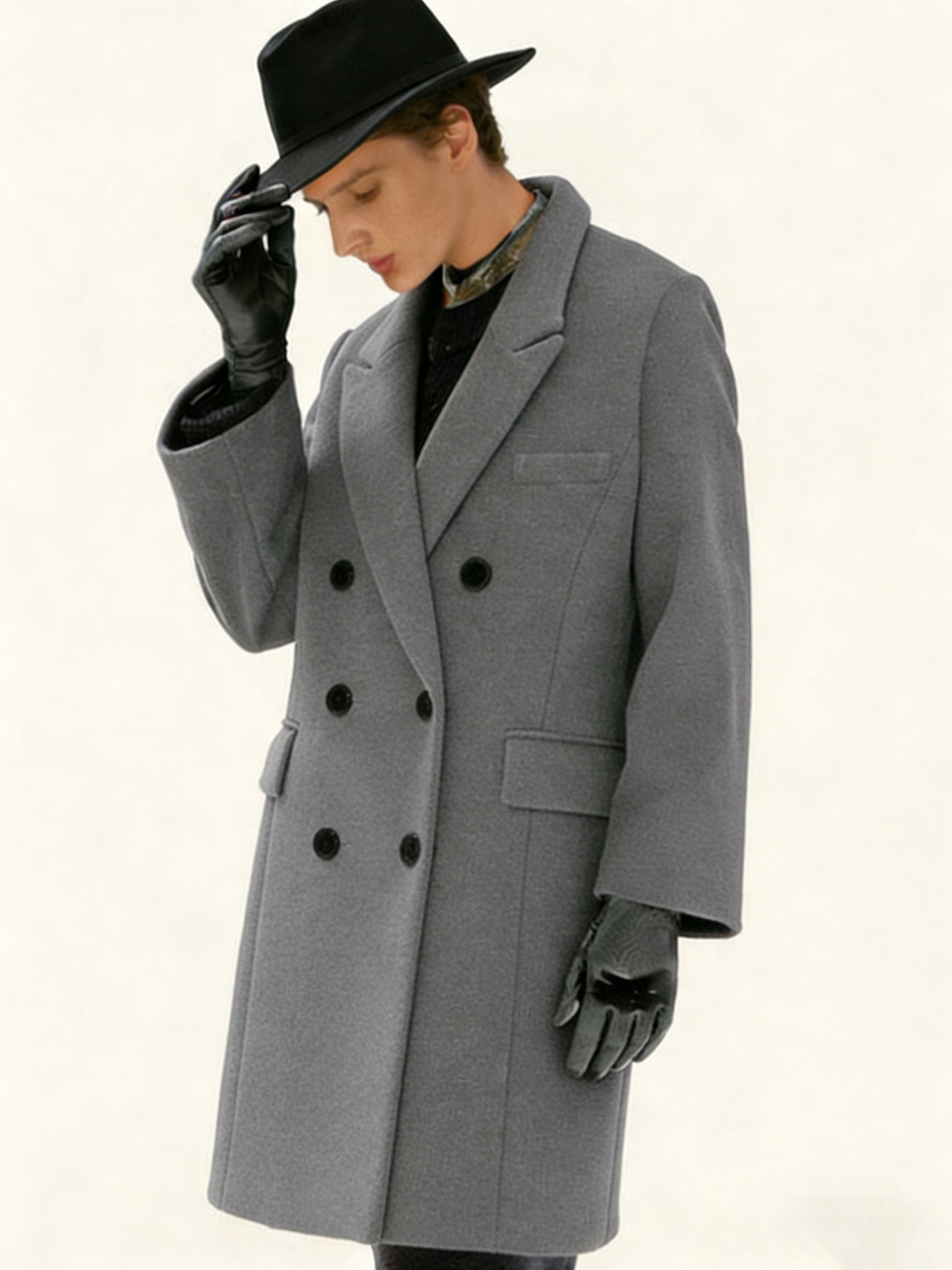 Women's Double Breasted Coat Mid-Length Trench Coat Winter Fashion Outerwear