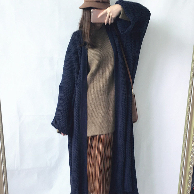 Women's Autumn And Winter Loose Long Knitted Cardigan