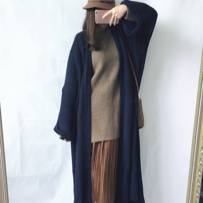 Women's Autumn And Winter Loose Long Knitted Cardigan