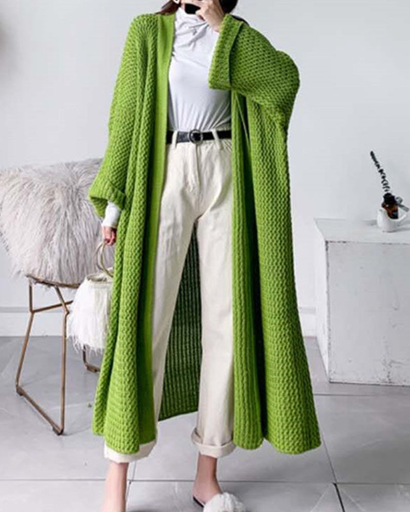 Women's Autumn And Winter Loose Long Knitted Cardigan