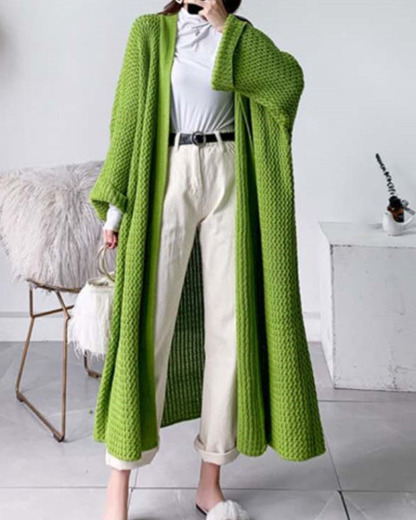 Women's Autumn And Winter Loose Long Knitted Cardigan