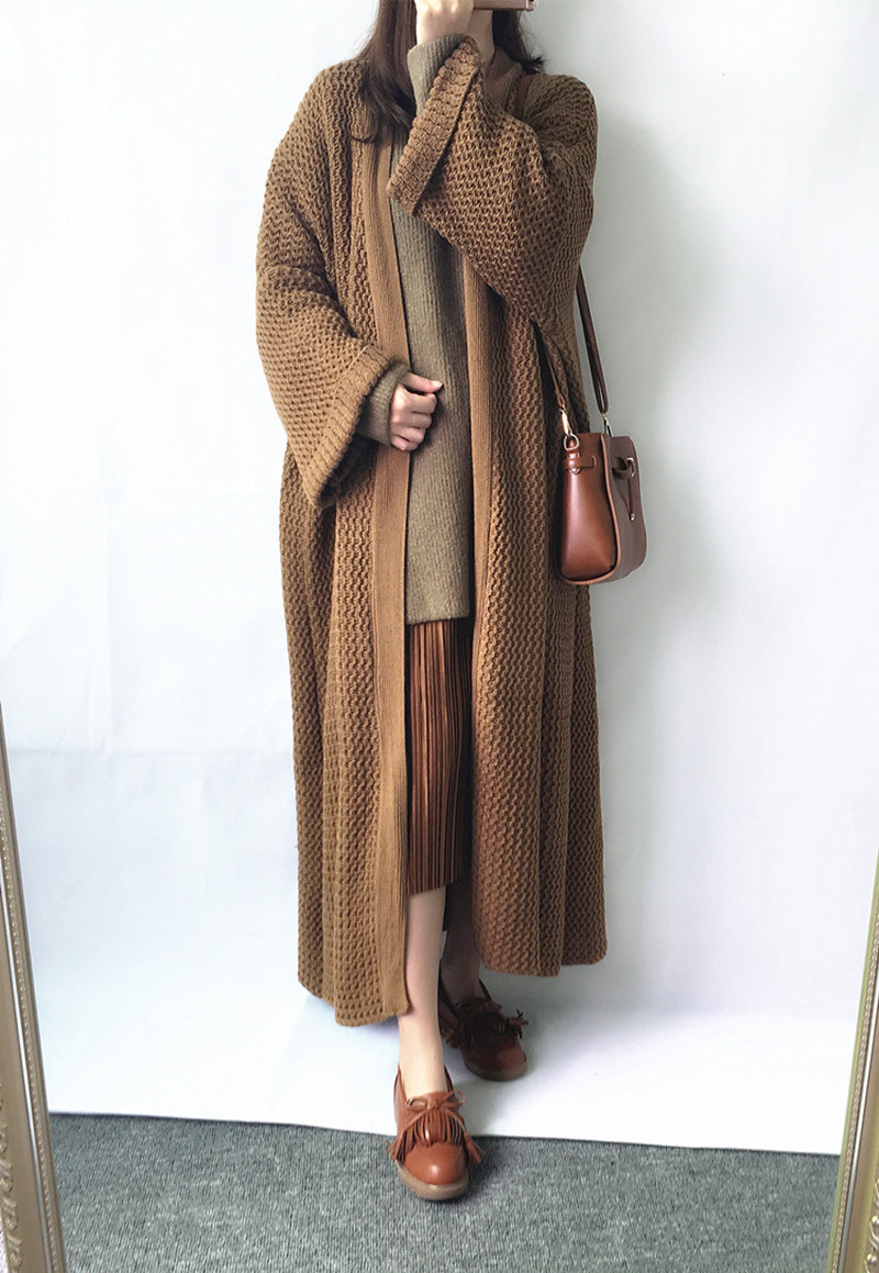Women's Autumn And Winter Loose Long Knitted Cardigan