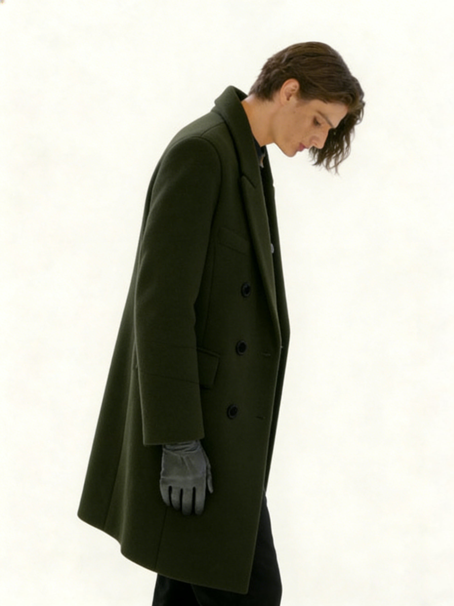 Women's Double Breasted Coat Mid-Length Trench Coat Winter Fashion Outerwear