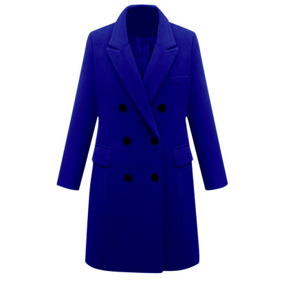 Women's Double Breasted Coat Mid-Length Trench Coat Winter Fashion Outerwear