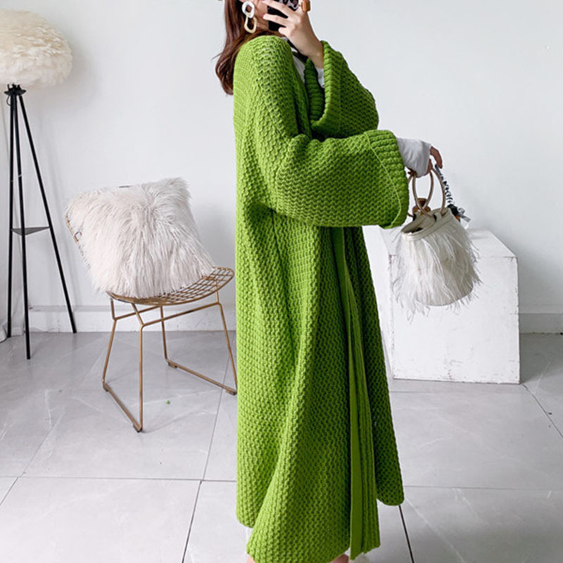 Women's Autumn And Winter Loose Long Knitted Cardigan