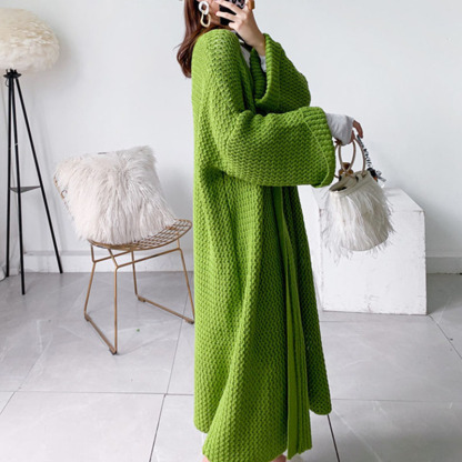 Women's Autumn And Winter Loose Long Knitted Cardigan