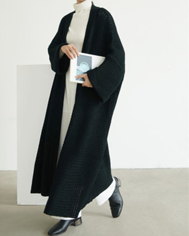 Women's Autumn And Winter Loose Long Knitted Cardigan