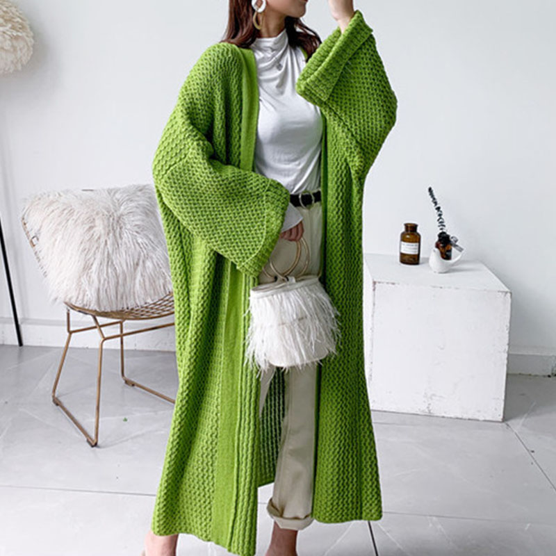 Women's Autumn And Winter Loose Long Knitted Cardigan