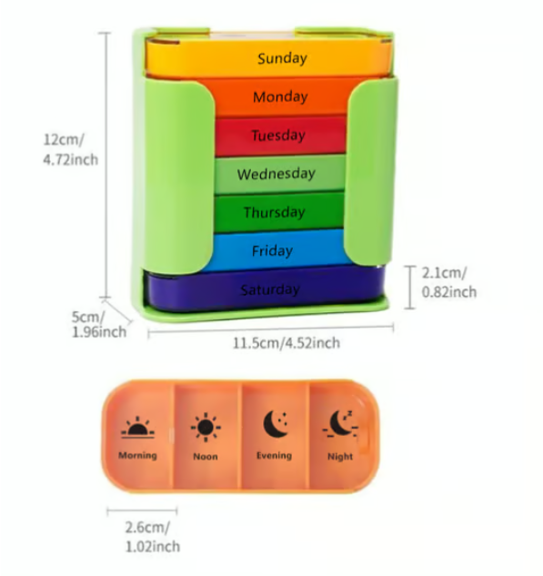 ✨7 napos gyógyszerszervező - Az erőfeszítés nélküli egészségkezelésért! 📅