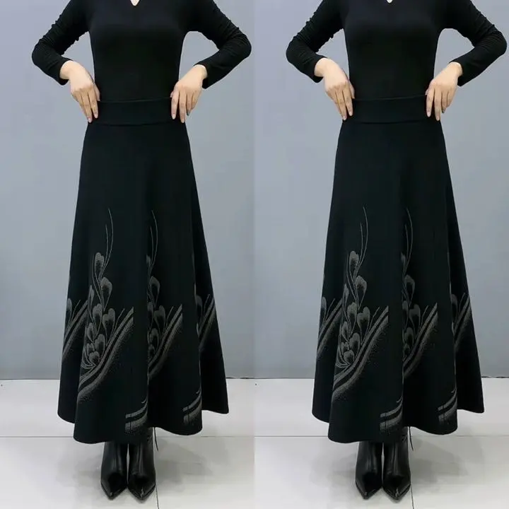 👗🎀【S-3XL】Őszi és téli vastagított gyapjúszoknya, divatos és sokoldalú