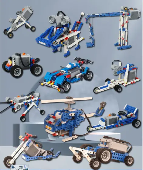 🤖【Gyermekek boldog pillanatai】😀Elektromos építőjáték [396 részecske]