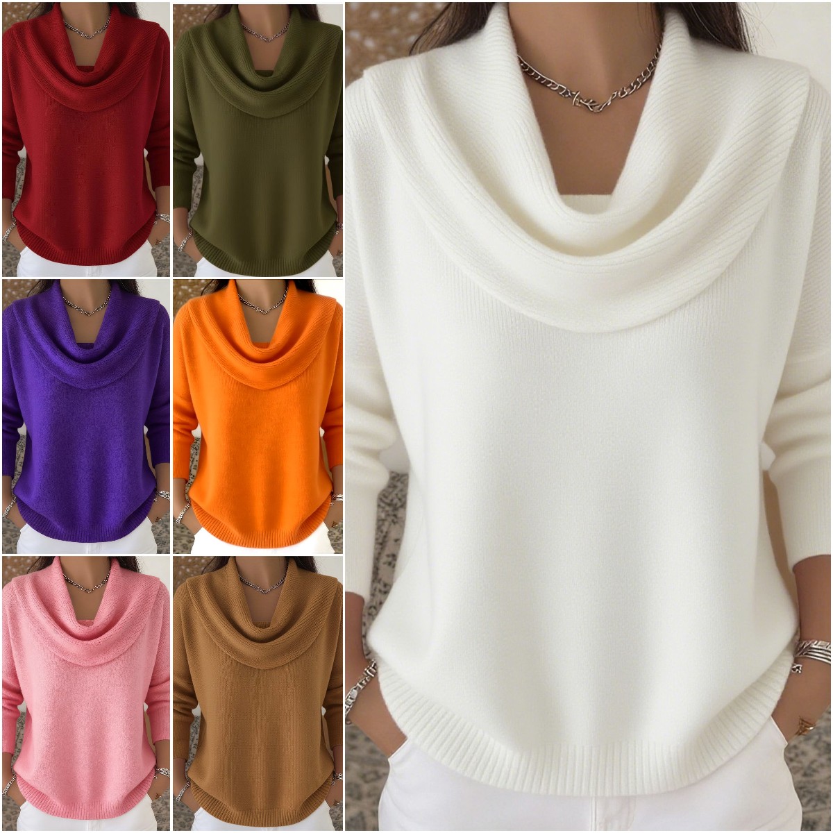 🔥【S-3XL】Ősz/Tél 2025 új, egyszínű hosszú ujjú pulóver