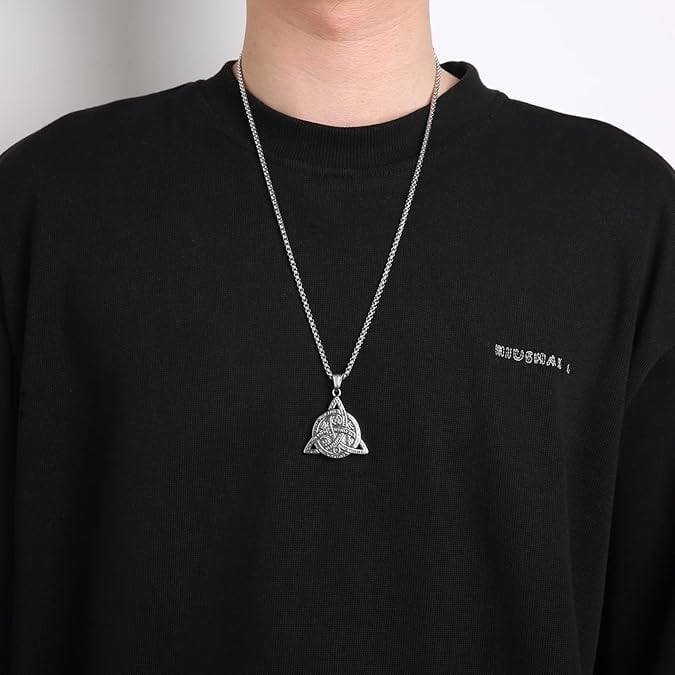 Hármas Istennő Triquetra Nyaklánc Kelta Csomó Ír Keresztény Szentháromság Csomó Medál