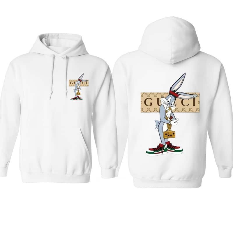 Cartoon Bunny Double-Sided Graphic Unisex Hoodie – Stylish Casual Hooded Top for Daily Wear street fall outfits,streetwear,y2k clothing,2000s outfits,outfits men,kpop demon hunters merch-teelabpro