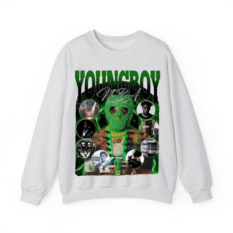 YoungBoy American High Street Rapper Crew Neck Sweatshirt – Men’s Spring Autumn Trendy Couple Loose Casual Collage Graphic Top graphic tees,funny graphic tee,chris brown merch,funny tshirt,men gifts,y2k outfits men,street-teelabpro