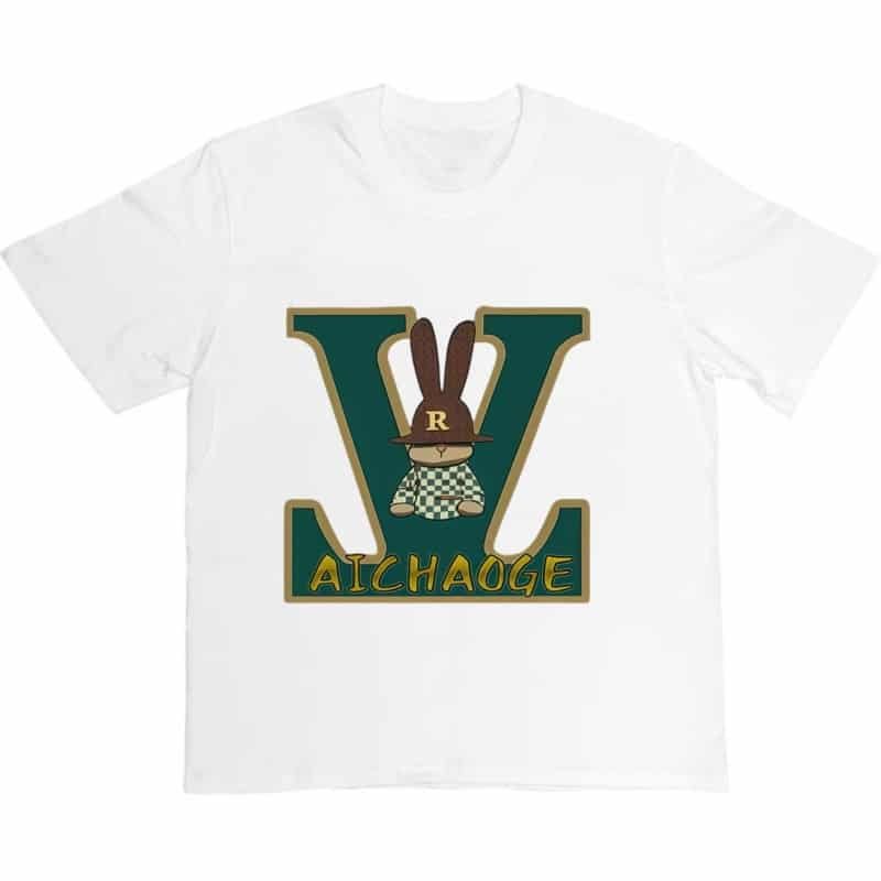 New Unisex Round-Neck T-Shirt – 100% Cotton Vibrant Cartoon Rabbit Logo Soft Casual Crewneck for Men’s Spring Summer Street Style street,graphic t-shirts,graphic tee,t shirts,oversized tshirt,shirts men,men’s graphic tees-teelabpro