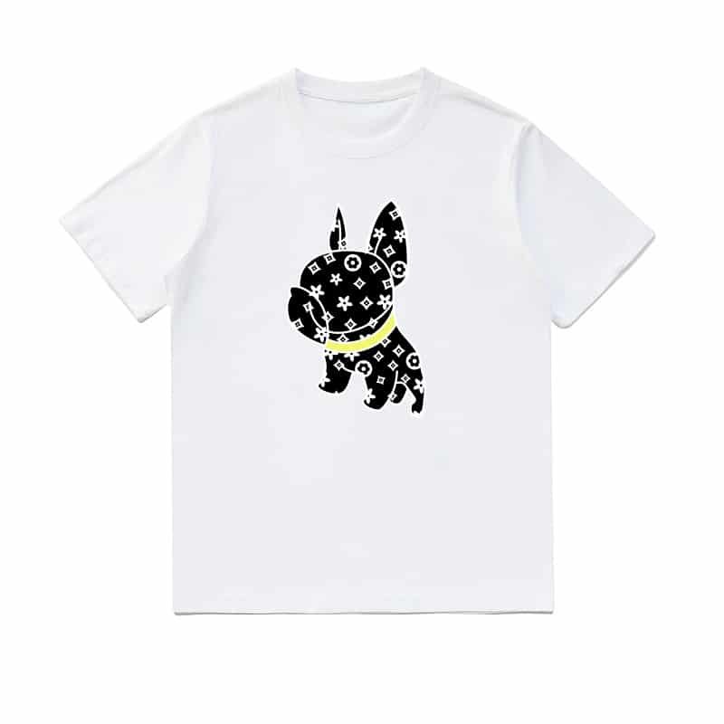 Vibrant Patterned Bulldog Unisex T-Shirt – 100% Cotton Casual Crewneck for Men’s Spring Summer Street Style street,graphic t-shirts,graphic tee,t shirts,oversized tshirt,shirts men-teelabpro