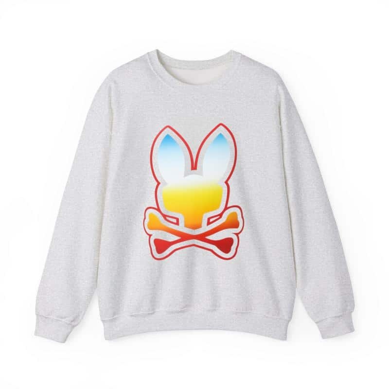 American High Street Gradient Skull Rabbit Crew Neck Sweatshirt – Men’s Spring Autumn Trendy Couple Loose Casual Graphic Top street fall outfits,streetwear,y2k clothing,2000s outfits,outfits men,kpop demon hunters merch-teelabpro