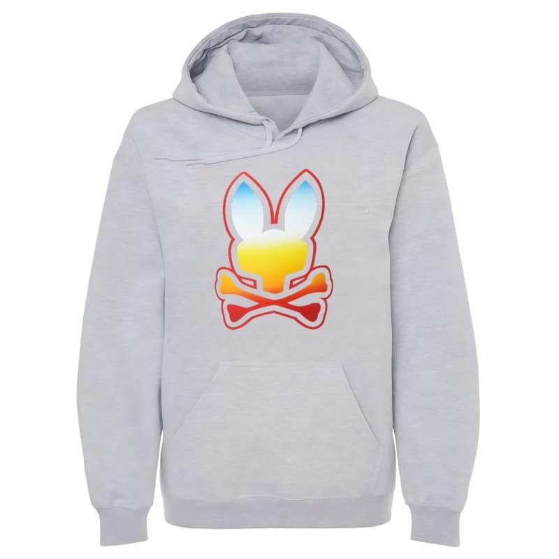 Trendy Couple Gradient Skull Rabbit Graphic Hoodie – American High Street Men’s Spring Autumn Loose Casual Top street fall outfits,streetwear,y2k clothing,2000s outfits,outfits men,kpop demon hunters merch-teelabpro
