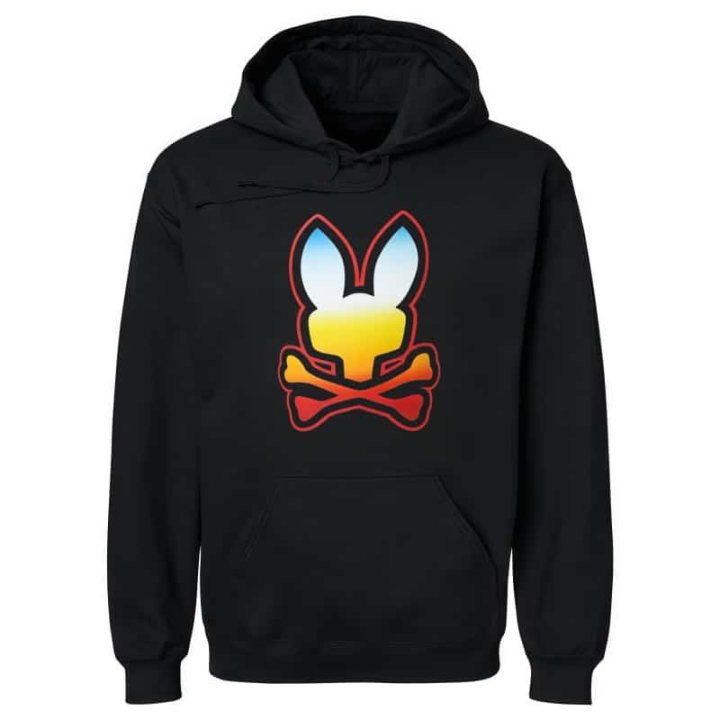 Trendy Couple Gradient Skull Rabbit Graphic Hoodie – American High Street Men’s Spring Autumn Loose Casual Top street fall outfits,streetwear,y2k clothing,2000s outfits,outfits men,kpop demon hunters merch-teelabpro