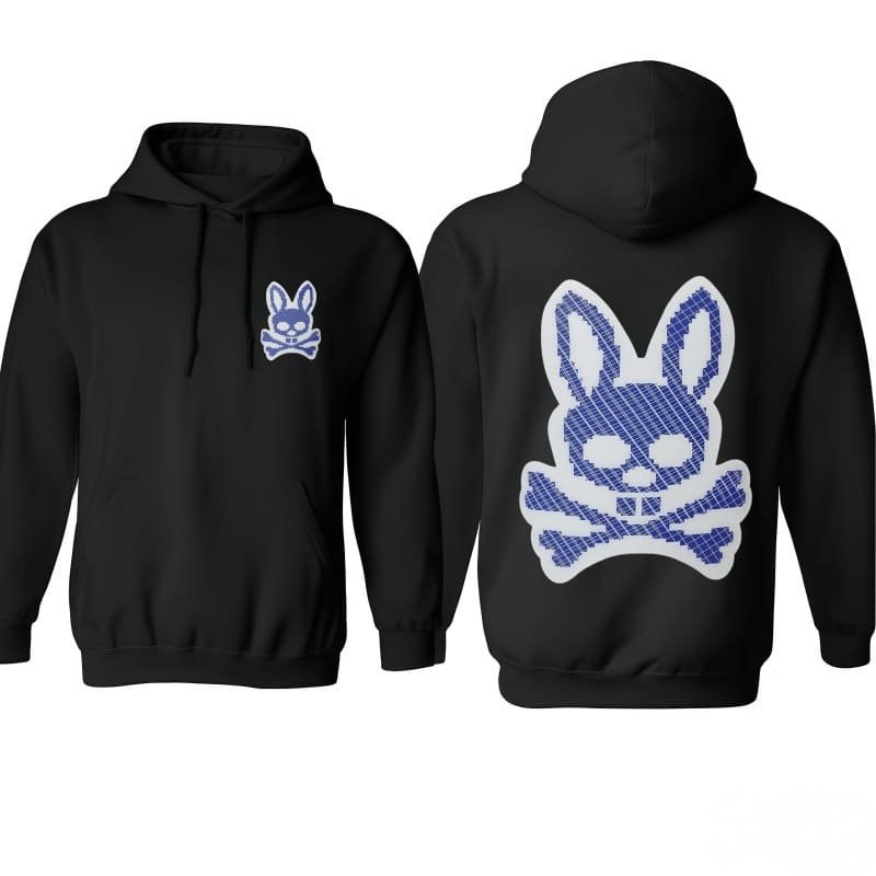 American High Street Textured Skull Rabbit Hoodie – Men’s Spring Autumn Trendy Couple Loose Casual Graphic Top street fall outfits,streetwear,y2k clothing,2000s outfits,outfits men-teelabpro