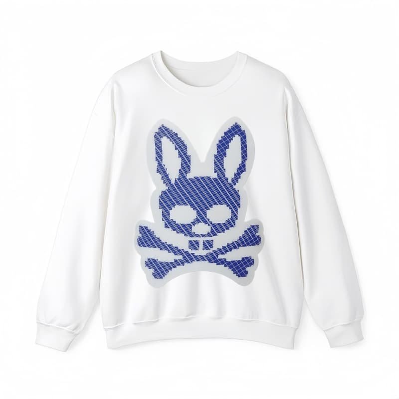 American High Street Textured Skull Rabbit Crew Neck Sweatshirt – Men’s Spring Autumn Trendy Couple Loose Casual Graphic Top street fall outfits,streetwear,y2k clothing,2000s outfits,outfits men,kpop demon hunters merch-teelabpro