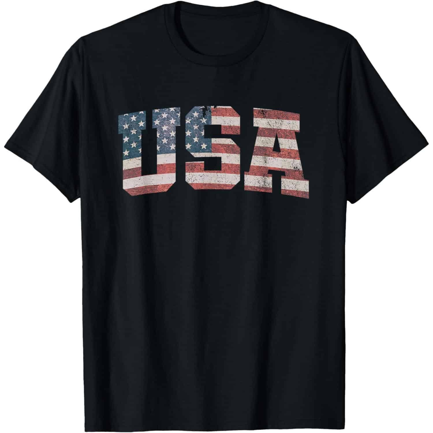 USA Patriotic Flag T-Shirt for the 4th of July – Celebrate America in Style! This trendy streetwear features a vibrant design perfect for summer festivities. Made from breathable cotton, it ensures comfort whether you’re at a barbecue or a music festival.-teelabpro