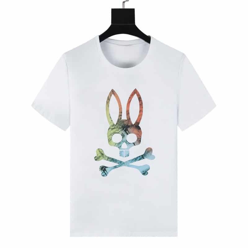 Unisex Vibrant Skull Rabbit Graphic Crewneck T-Shirt – 100% Cotton Spring Summer Men’s Street Style Tee street,graphic t-shirts,graphic tee,t shirts,oversized tshirt,shirts men,men’s graphic tees-teelabpro