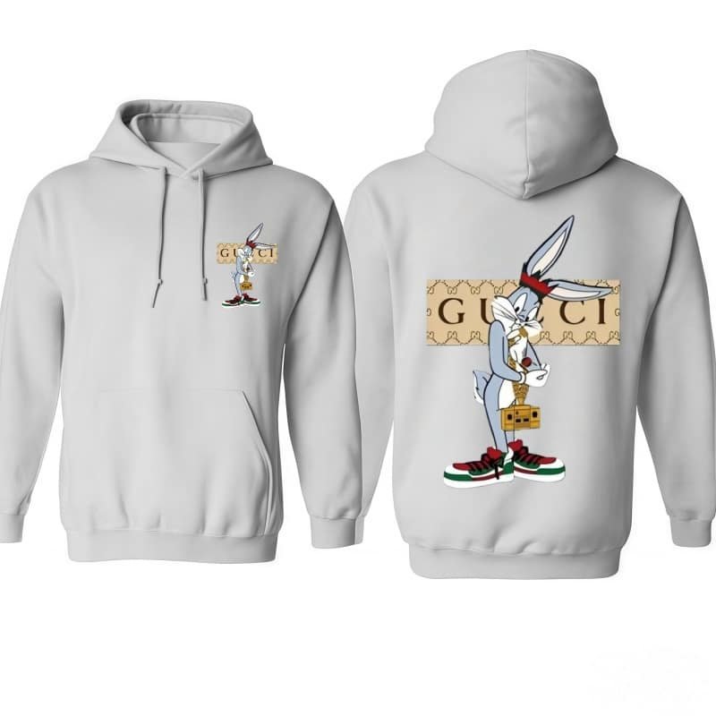 Cartoon Bunny Double-Sided Graphic Unisex Hoodie – Stylish Casual Hooded Top for Daily Wear street fall outfits,streetwear,y2k clothing,2000s outfits,outfits men,kpop demon hunters merch-teelabpro