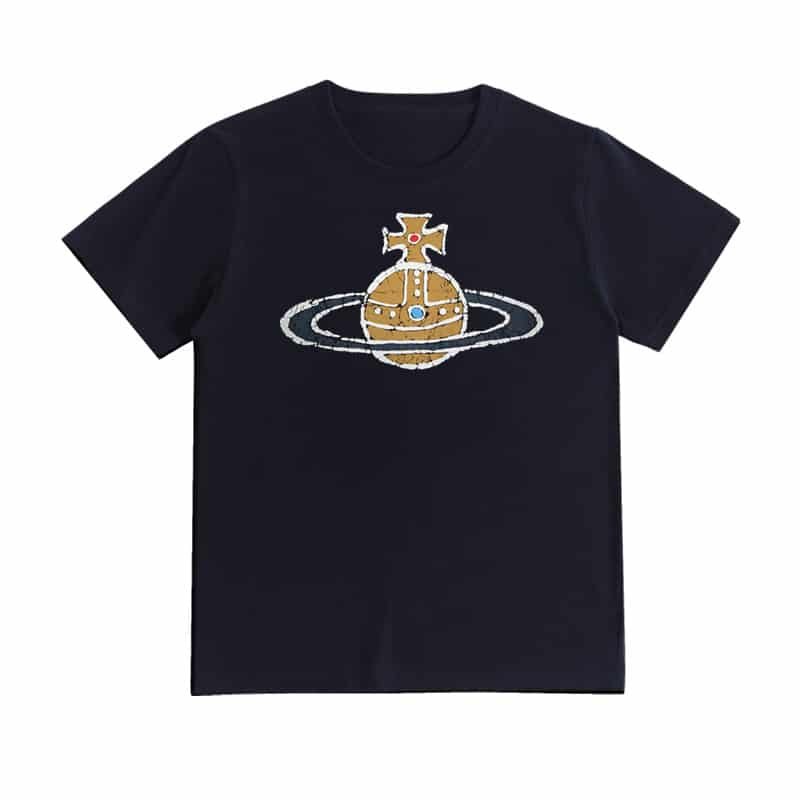 Unisex Vibrant Planet & Cross Graphic Crewneck T-Shirt – 100% Cotton Spring Summer Men’s Street Style Tee street,graphic t-shirts,graphic tee,t shirts,oversized tshirt,shirts men,men’s graphic tees-teelabpro