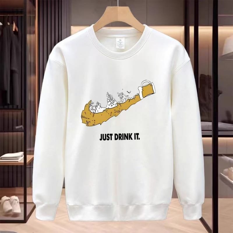 American Style Trendy Autumn Winter Men’s Crew Neck Sweatshirt – Casual Long Sleeve Pullover Plus Size Top-teelabpro