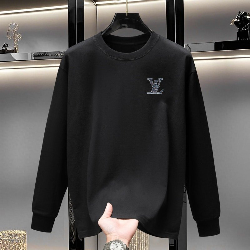 Men’s Light Luxury Trend Long Sleeve T-Shirt – Spring Autumn New Casual Round Neck Loose Fashion Top fall outfits,streetwear,y2k clothing,2000s outfits,outfits men,kpop demon hunters merch,plus size fall outfits street-teelabpro