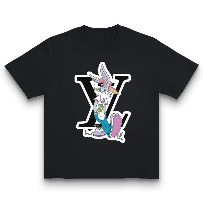 Unisex Bunny Luxury Logo Graphic Crewneck T-Shirt – 100% Cotton Spring Summer Men’s Street Style Tee street,graphic t-shirts,graphic tee,t shirts,oversized tshirt,shirts men-teelabpro