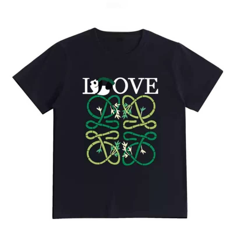 New Unisex Round-Neck T-Shirt – 100% Cotton Panda Vibrant Snake Letter Graphic Soft Casual Crewneck for Men’s Spring Summer Street Style-teelabpro