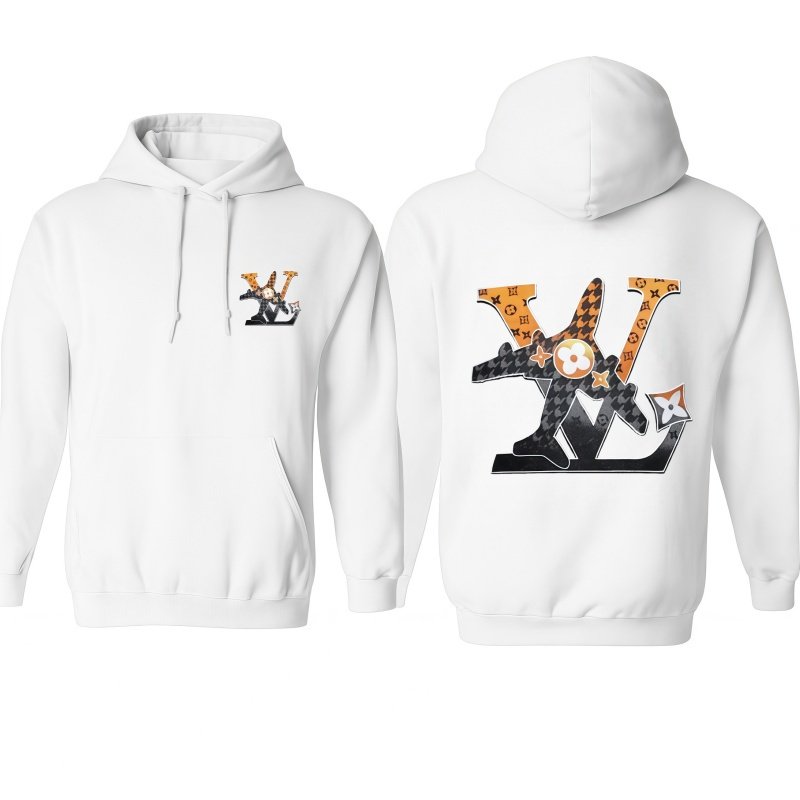 Trendy Gray Hooded Sweatshirt – Vibrant Pattern, Fits Hooded Sweatshirt Styles