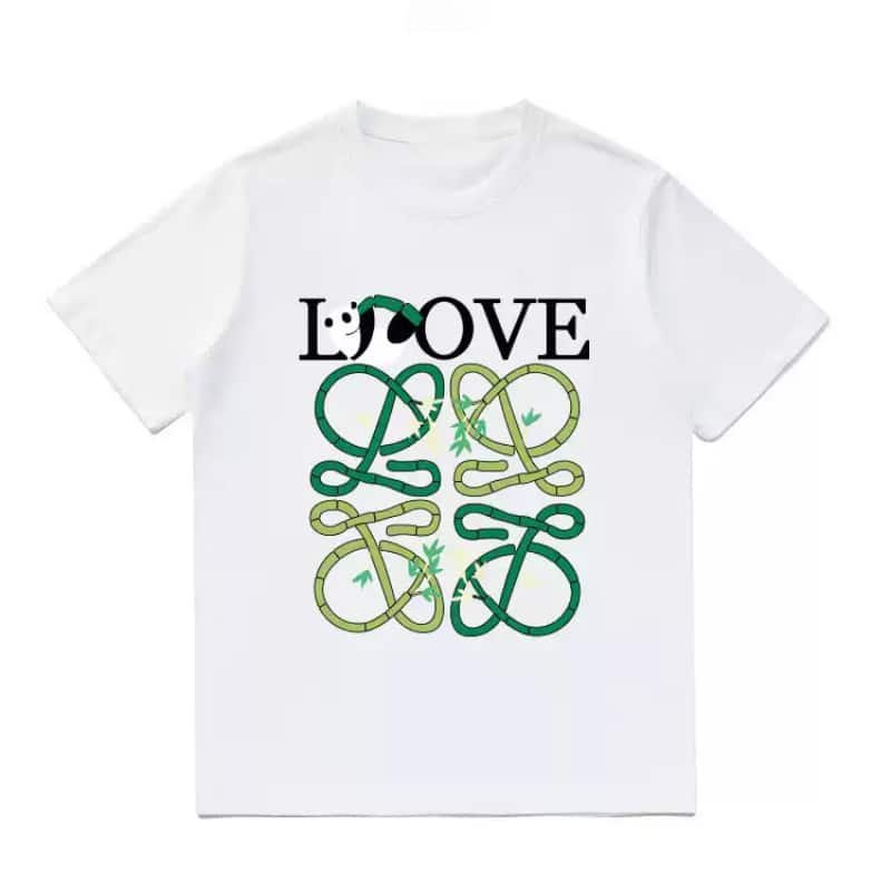 New Unisex Round-Neck T-Shirt – 100% Cotton Panda Vibrant Snake Letter Graphic Soft Casual Crewneck for Men’s Spring Summer Street Style-teelabpro
