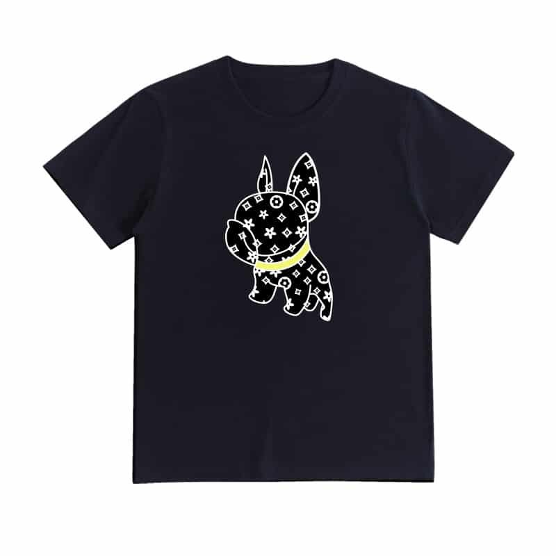 Vibrant Patterned Bulldog Unisex T-Shirt – 100% Cotton Casual Crewneck for Men’s Spring Summer Street Style street,graphic t-shirts,graphic tee,t shirts,oversized tshirt,shirts men-teelabpro