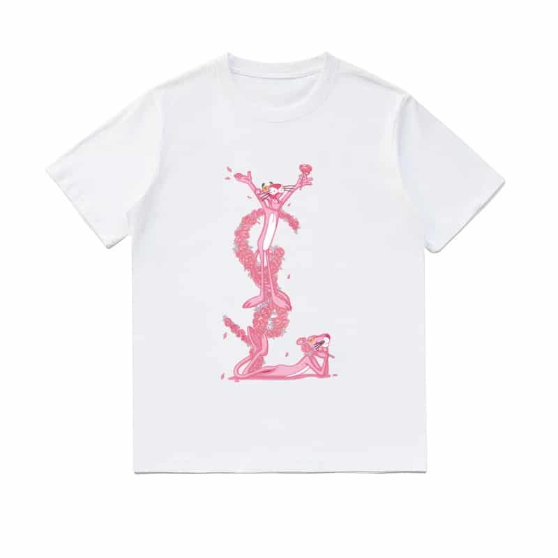 Unisex Vibrant Pink Cartoon Character Graphic Crewneck T-Shirt – 100% Cotton Spring Summer Men’s Street Style Tee street,graphic t-shirts,graphic tee,t shirts,oversized tshirt,shirts men-teelabpro