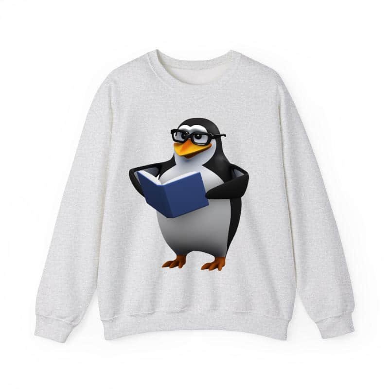 Vibrant Intellectual Penguin Graphic Unisex Crew Neck Sweatshirt – Stylish Daily Wear Top street fall outfits,streetwear,y2k clothing,2000s outfits,outfits men,kpop demon hunters merch-teelabpro
