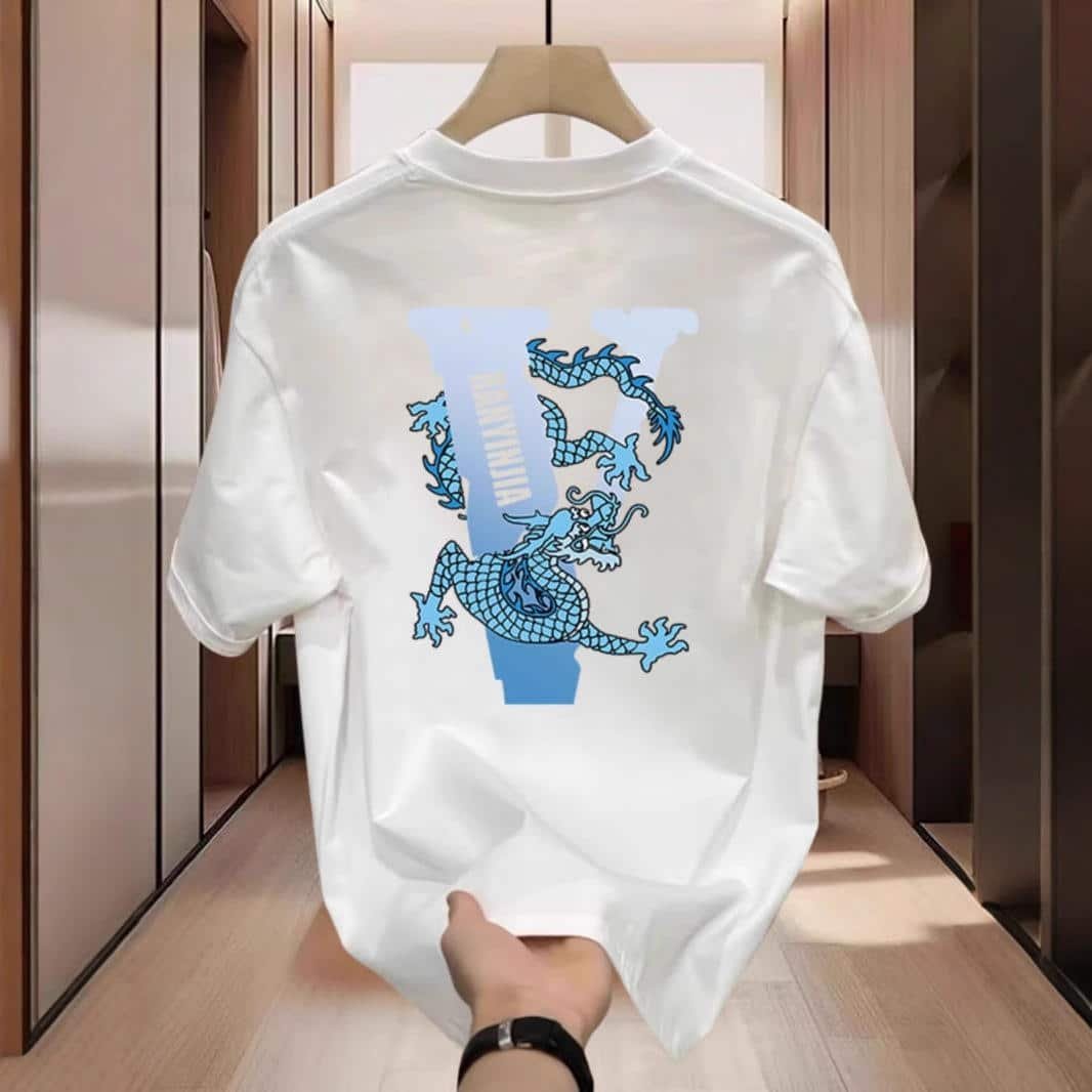 New Unisex Round-Neck T-Shirt – 100% Cotton Vibrant Dragon Logo Soft Casual Crewneck for Men’s Spring Summer Street Style street,graphic t-shirts,graphic tee,t shirts,oversized tshirt,shirts men,men’s graphic tees-teelabpro