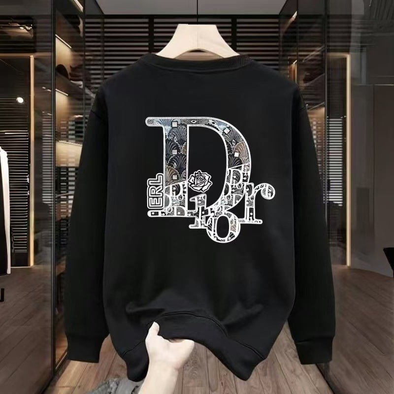 Men’s High-End Design Trendy Printed Sweatshirt – Heavy Cotton Crew Neck Spring Autumn Versatile Stylish Top street fall outfits,streetwear,y2k clothing,2000s outfits-teelabpro